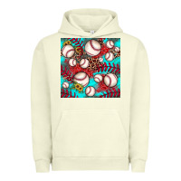 Pigment Pistachio baseball leopard turquoise sunflower seamless pattern Urban Hoodie - JahusDesignShop