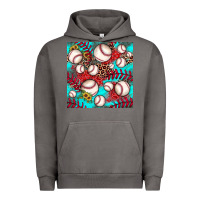 Pigment Tornado baseball leopard turquoise sunflower seamless pattern Urban Hoodie - JahusDesignShop