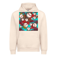 Sandshell baseball leopard turquoise sunflower seamless pattern Urban Hoodie - JahusDesignShop
