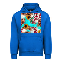 Cobalt baseball leopard turquoise cactus sunflower seamless pattern Urban Hoodie - JahusDesignShop