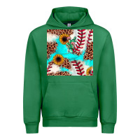 Emerald baseball leopard turquoise cactus sunflower seamless pattern Urban Hoodie - JahusDesignShop
