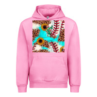 Fuchsia Pink baseball leopard turquoise cactus sunflower seamless pattern Urban Hoodie - JahusDesignShop
