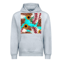 Heather Grey baseball leopard turquoise cactus sunflower seamless pattern Urban Hoodie - JahusDesignShop