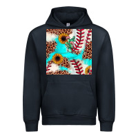 Navy baseball leopard turquoise cactus sunflower seamless pattern Urban Hoodie - JahusDesignShop