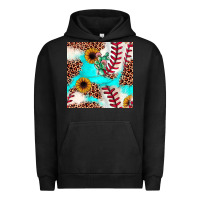 Pigment Black baseball leopard turquoise cactus sunflower seamless pattern Urban Hoodie - JahusDesignShop