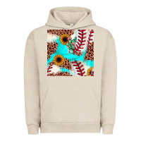 Pigment French Oak baseball leopard turquoise cactus sunflower seamless pattern Urban Hoodie - JahusDesignShop