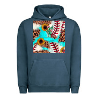 Pigment Midnight Navy baseball leopard turquoise cactus sunflower seamless pattern Urban Hoodie - JahusDesignShop
