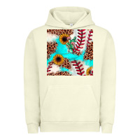 Pigment Pistachio baseball leopard turquoise cactus sunflower seamless pattern Urban Hoodie - JahusDesignShop