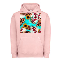 Pigment Salmon baseball leopard turquoise cactus sunflower seamless pattern Urban Hoodie - JahusDesignShop