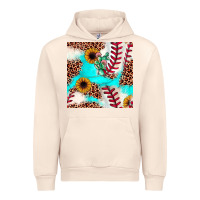 Sandshell baseball leopard turquoise cactus sunflower seamless pattern Urban Hoodie - JahusDesignShop