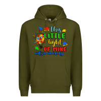Army Green this little light of mine autism awareness Premium Hoodie - JahusDesignShop