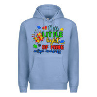 Colony Blue this little light of mine autism awareness Premium Hoodie - JahusDesignShop