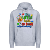 Heather Grey this little light of mine autism awareness Premium Hoodie - JahusDesignShop