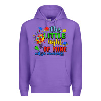 Purple this little light of mine autism awareness Premium Hoodie - JahusDesignShop