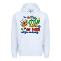 White this little light of mine autism awareness Premium Hoodie - JahusDesignShop