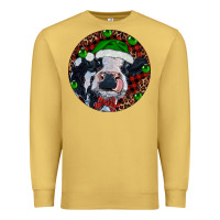 Antique Gold Baby Cow Christmas Premium Sweatshirt - RanaPortraitStore