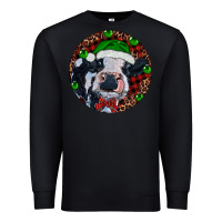 Black Baby Cow Christmas Premium Sweatshirt - RanaPortraitStore
