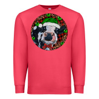 Cardinal Baby Cow Christmas Premium Sweatshirt - RanaPortraitStore