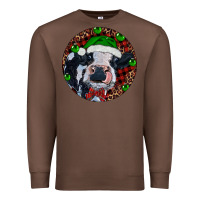 Chestnut Baby Cow Christmas Premium Sweatshirt - RanaPortraitStore