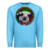 Ocean Blue Baby Cow Christmas Premium Sweatshirt - RanaPortraitStore