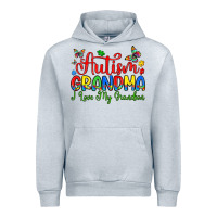 Heather Grey autism grandma i love my grandson Urban Hoodie - Artiststas
