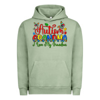 Pigment Oil Green autism grandma i love my grandson Urban Hoodie - Artiststas