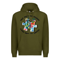 Army Green what makes you different is what makes you beautif Premium Hoodie - JahusDesignShop