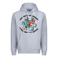 Heather Grey what makes you different is what makes you beautif Premium Hoodie - JahusDesignShop