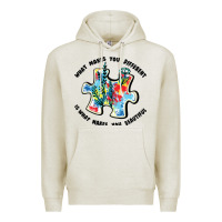 Oatmeal Heather what makes you different is what makes you beautif Premium Hoodie - JahusDesignShop