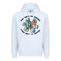 White what makes you different is what makes you beautif Premium Hoodie - JahusDesignShop