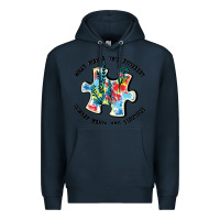Navy what makes you different is what makes you beautif Premium Hoodie - JahusDesignShop