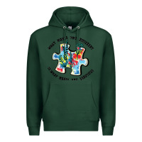 Sports Green what makes you different is what makes you beautif Premium Hoodie - JahusDesignShop
