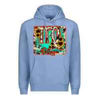 Colony Blue virgo turquoise cowhide Premium Hoodie - RanaPortraitStore