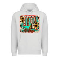 Dove Grey virgo turquoise cowhide Premium Hoodie - RanaPortraitStore