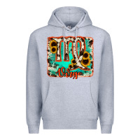 Heather Grey virgo turquoise cowhide Premium Hoodie - RanaPortraitStore