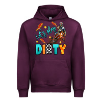 Mauve Wine let's play dirty Urban Hoodie - Artiststas