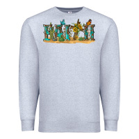 Heather Grey western faith Premium Sweatshirt - texasbilliewilder