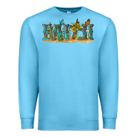 Ocean Blue western faith Premium Sweatshirt - texasbilliewilder