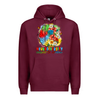 Burgundy neurodiversity celebrate the spectrum Premium Hoodie - JahusDesignShop