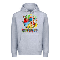 Heather Grey neurodiversity celebrate the spectrum Premium Hoodie - JahusDesignShop