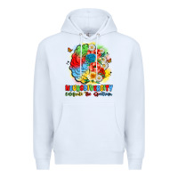 White neurodiversity celebrate the spectrum Premium Hoodie - JahusDesignShop