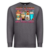 Charcoal Heather just a mom who loves coffee Premium Sweatshirt - Zillion Design Studio