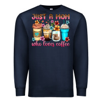 Navy just a mom who loves coffee Premium Sweatshirt - Zillion Design Studio