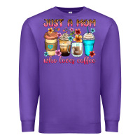 Purple just a mom who loves coffee Premium Sweatshirt - Zillion Design Studio