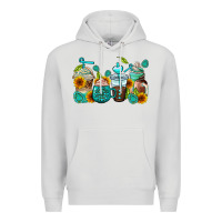 Dove Grey gemstone coffee cups Premium Hoodie - AdoDesignShop