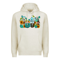 Oatmeal Heather gemstone coffee cups Premium Hoodie - AdoDesignShop
