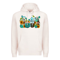 Pale Pink gemstone coffee cups Premium Hoodie - AdoDesignShop
