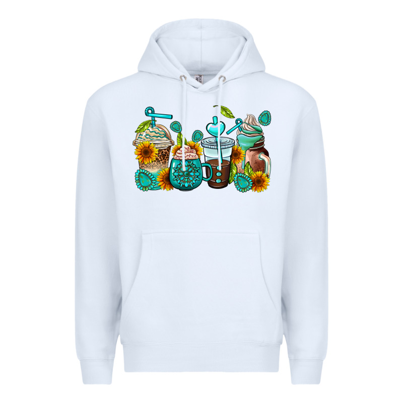 Gemstone Coffee Cups Premium Hoodie by AdoDesignShop | Teevron