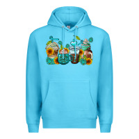 Ocean Blue gemstone coffee cups Premium Hoodie - AdoDesignShop