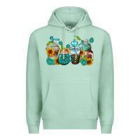 Seafoam gemstone coffee cups Premium Hoodie - AdoDesignShop
